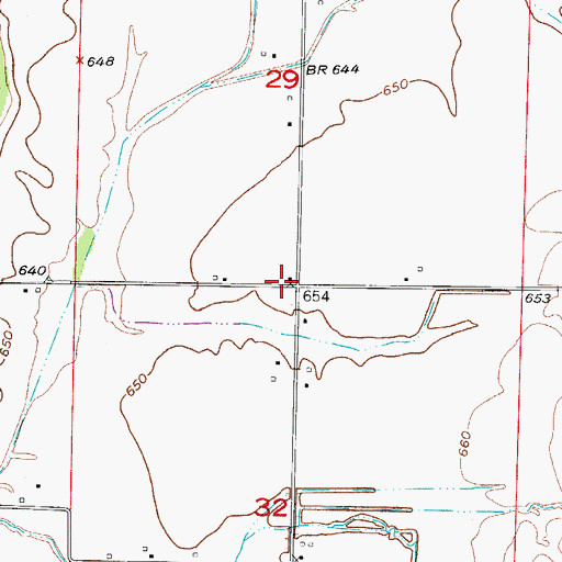 Topographic Map of Coliman School (historical), MO