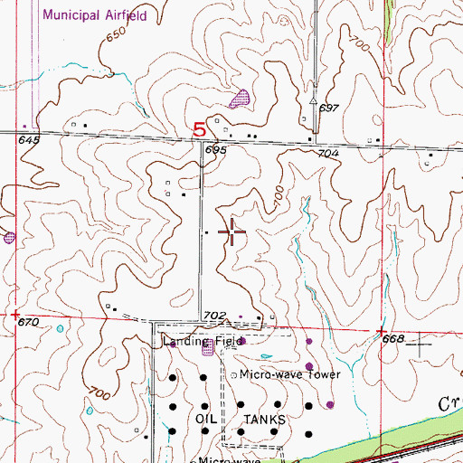 Topographic Map of Trent School (historical), MO
