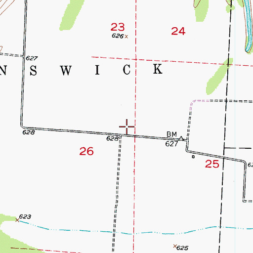 Topographic Map of Barr School (historical), MO