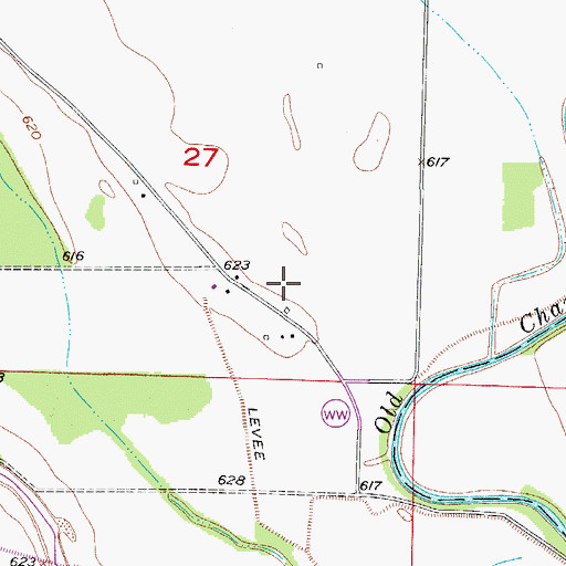 Topographic Map of Gillis Chapel School (historical), MO