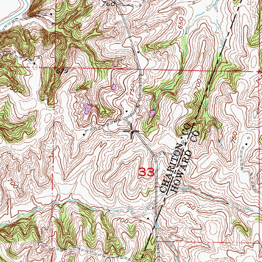 Topographic Map of Brown School (historical), MO