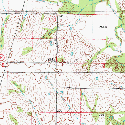 Topographic Map of Bear Creek Church (historical), MO