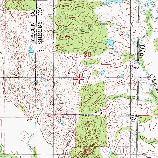 Topographic Map of Union School (historical), MO