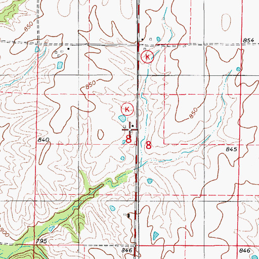 Topographic Map of Van Vleet School, MO