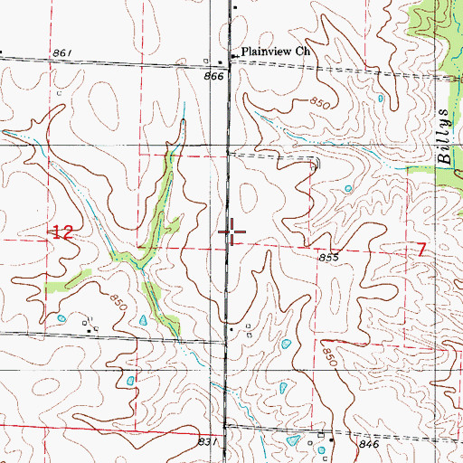 Topographic Map of Eagle School (historical), MO