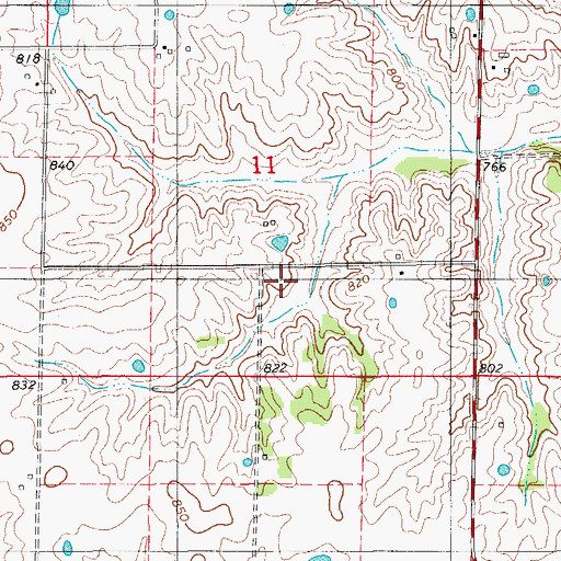 Topographic Map of Riley School (historical), MO