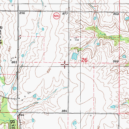 Topographic Map of Maple Grove School (historical), MO