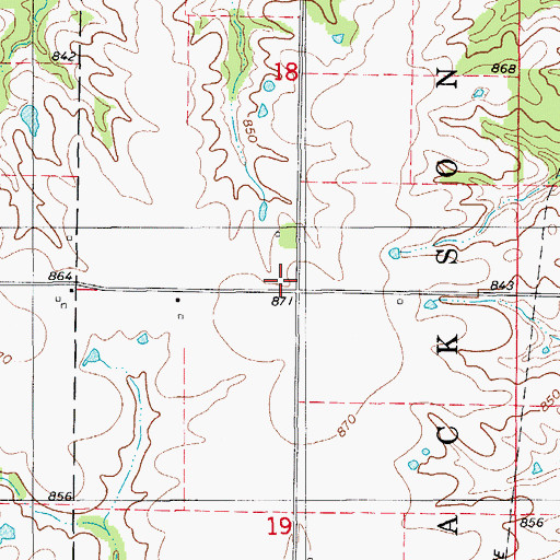 Topographic Map of Union Hall (historical), MO