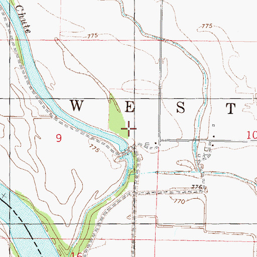 Topographic Map of Fancy Bottoms School (historical), MO