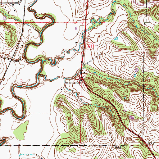 Topographic Map of Flintlock Church (historical), MO