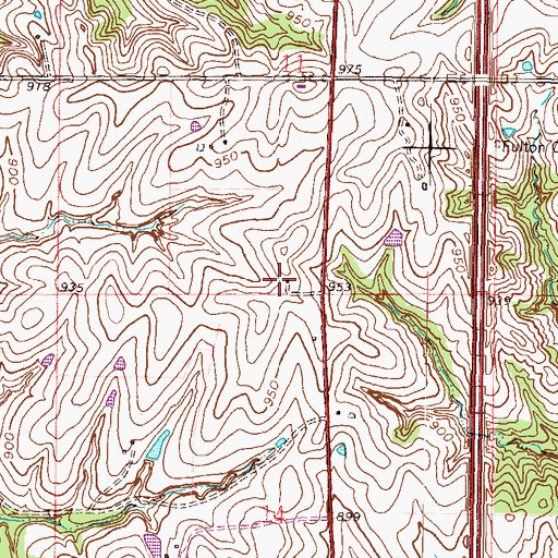 Topographic Map of Quinn School, MO