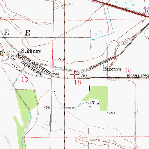 Topographic Map of Stillings School, MO