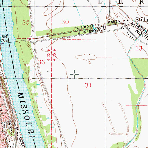 Topographic Map of Leavenworth Island, MO