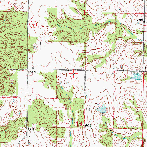 Topographic Map of Bohannon School, MO