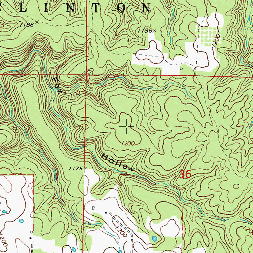 Topographic Map of Fern Glen School (historical), MO