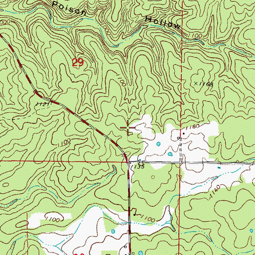 Topographic Map of Pleasant Hill School (historical), MO