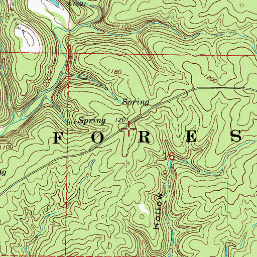 Topographic Map of C C C Camp (historical), MO