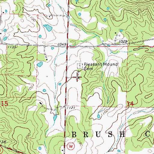 Topographic Map of New Jail School, MO