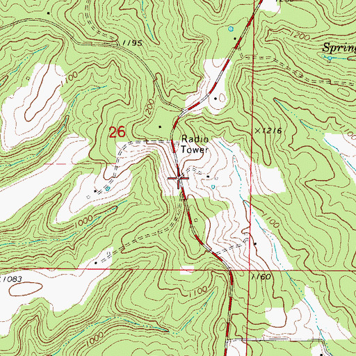 Topographic Map of Cheney, MO