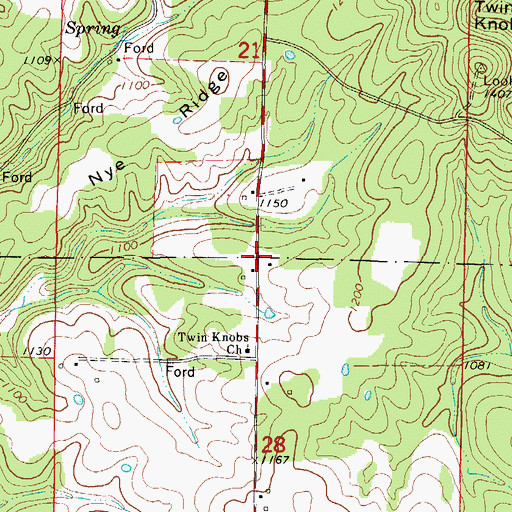 Topographic Map of Holtville, MO