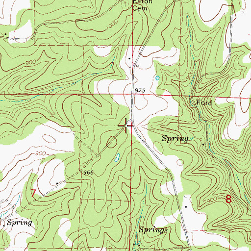 Topographic Map of Silver Shade School, MO