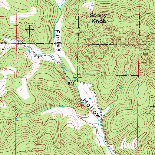 Topographic Map of Pineview School (historical), MO