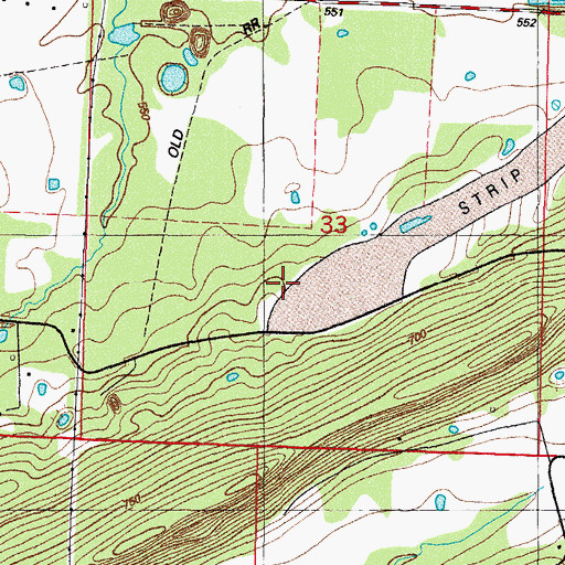 Topographic Map of Roy Smith Mine, AR