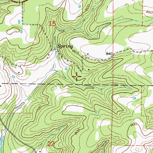 Topographic Map of Banner School (historical), MO