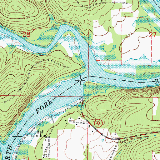 Topographic Map of Poe Ford (historical), MO