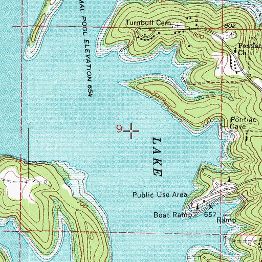 Topographic Map of Nave Ford (historical), MO