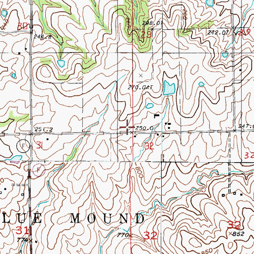 Topographic Map of Stone School (historical), MO