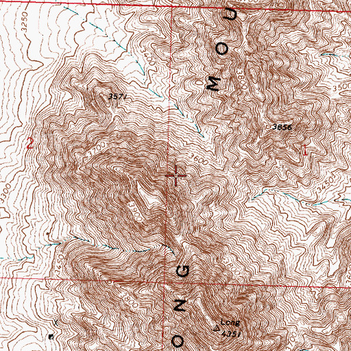 Topographic Map of Long Mountain, AZ