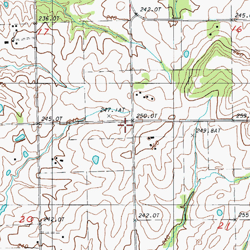 Topographic Map of Barry School (historical), MO