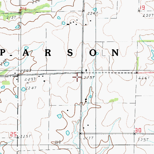 Topographic Map of Trinity Church (historical), MO