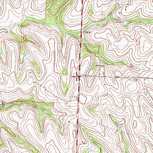 Topographic Map of White School (historical), MO