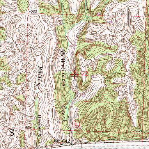 Topographic Map of Oak Grove School (historical), MO