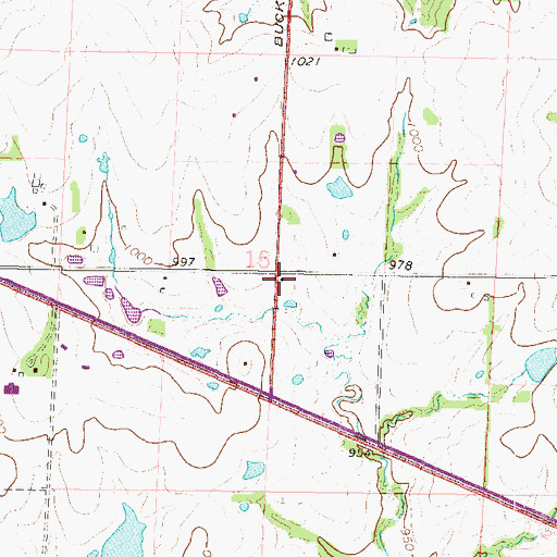 Topographic Map of Powell School (historical), MO
