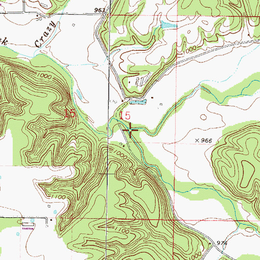 Topographic Map of Sager Creek, AR