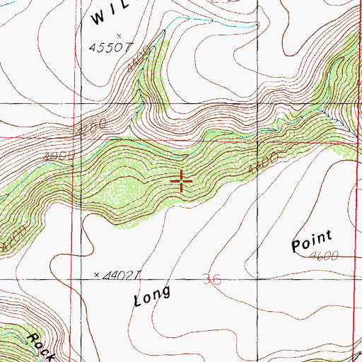 Topographic Map of Long Point, AZ