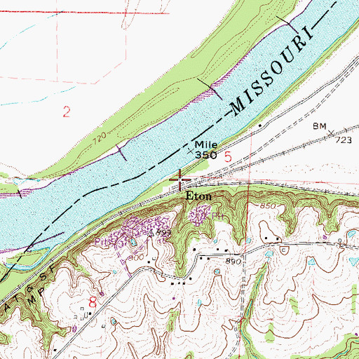 Topographic Map of Congo, MO