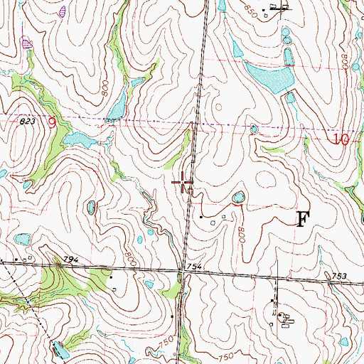 Topographic Map of Prairie Dell School (historical), MO