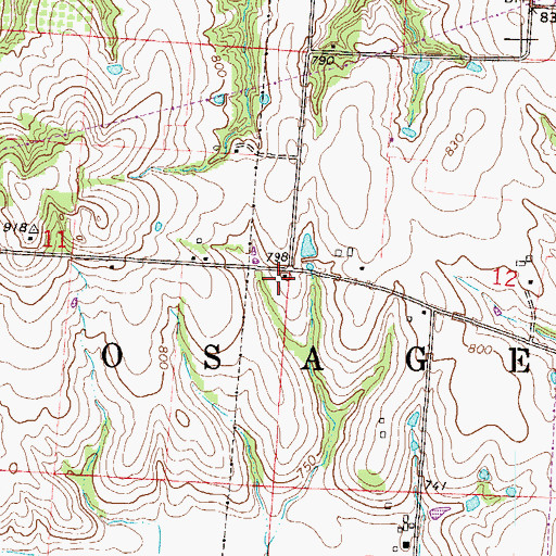 Topographic Map of Reber School (historical), MO