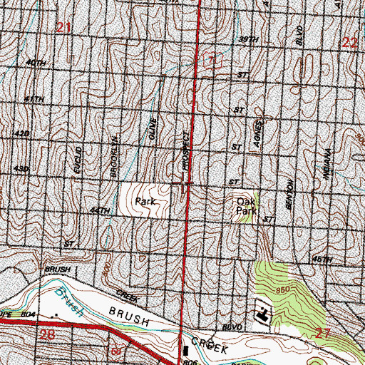 Topographic Map of Congregation Tifereth Sforad, MO