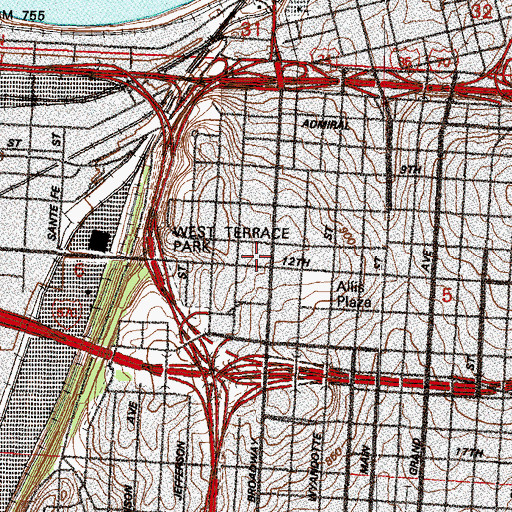 Topographic Map of Chouteaus Church, MO
