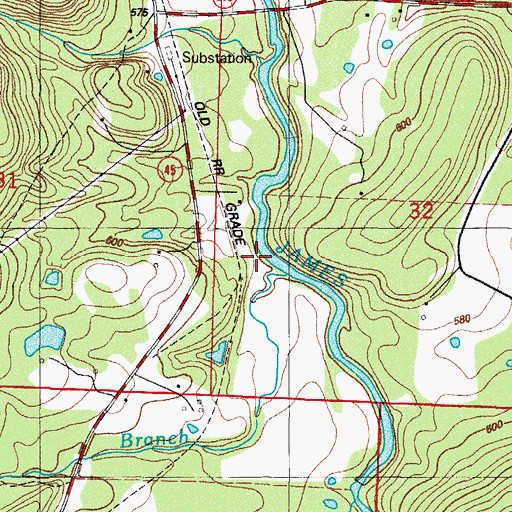Topographic Map of School House Branch, AR