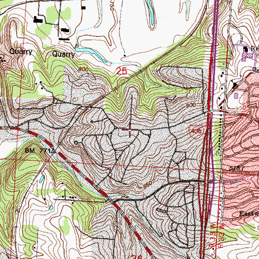 Topographic Map of Eastwood, MO
