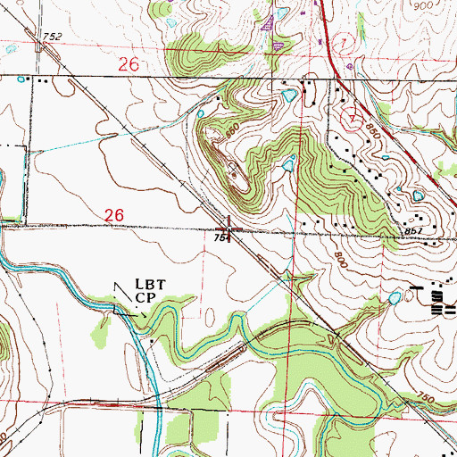 Topographic Map of Lake City Junction, MO