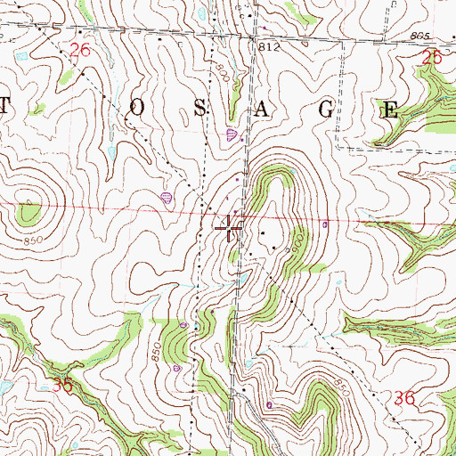 Topographic Map of Sunnynook School (historical), MO