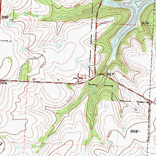 Topographic Map of Lone Oak School (historical), MO