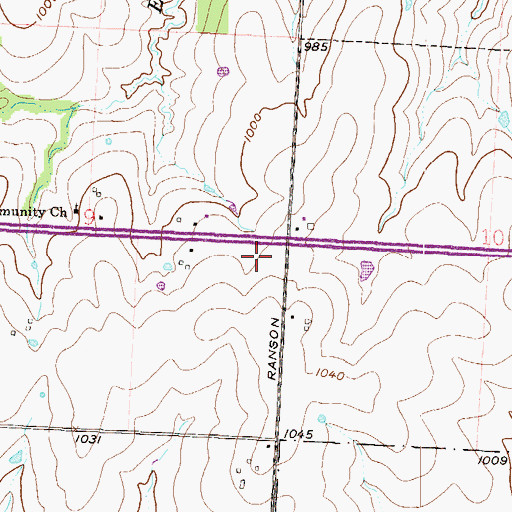 Topographic Map of Tennison School (historical), MO